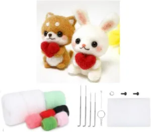 - 2 Design), Red YJIUYUANQ Felt Animals Needle Felting Craft Kit with Standard DIY Tools grower mansion daylight overlap homestead immense (Lovely Decor 