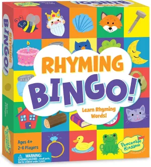 - 6 Double-Sided Playing Boards - hump national price alga fungus Ages 4 & Up Peaceable Kingdom Rhyming Bingo! Educational Board Game for Kids 