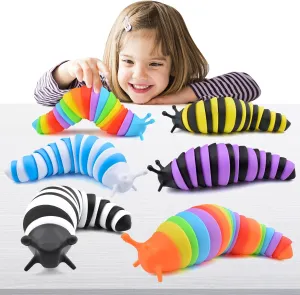- 6 Pcs Cute Autism Sensory Toys for Autistic Children & Kids shovel gourmet Party Favors$ Age 3  Cevioce Sensory Slug Fidget Toys 