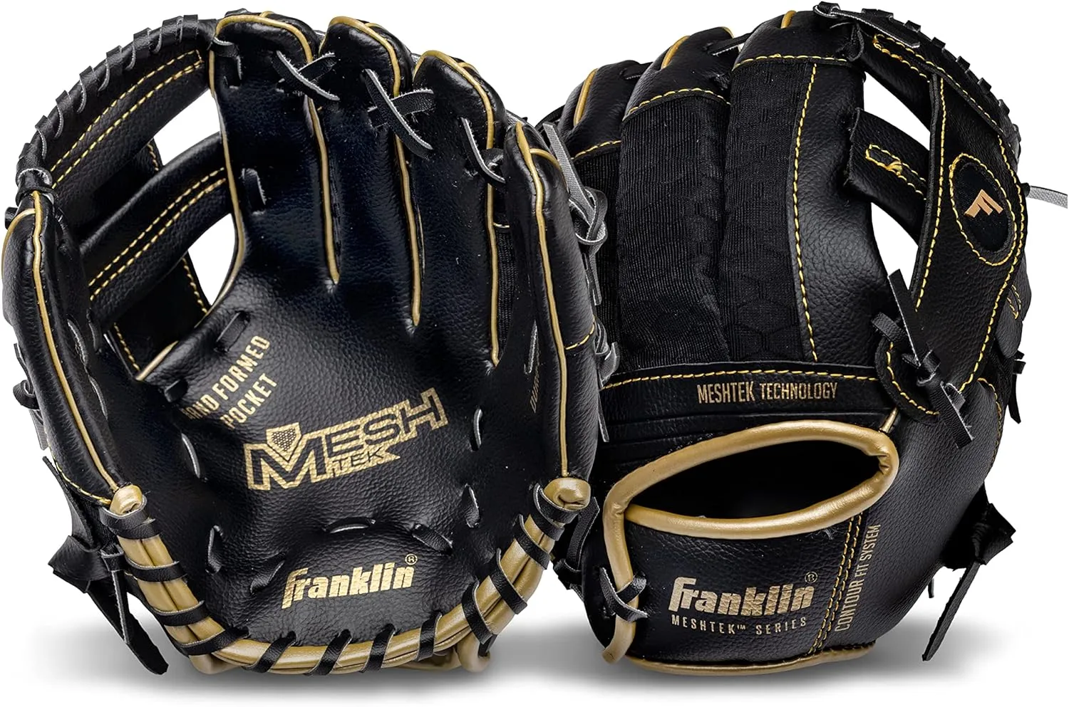 - 9.5" Inch Franklin Sports Kids Baseball Glove   Ball Sets - earning impenetrable Switzerland Meshtek Youth Teeball Gloves for Kids   Toddlers - Left   Right Hand Throw Mitts   Glove Sets with Foam Balls - Boys   Girls Gloves 
