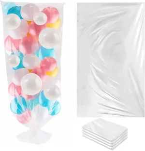 - 98.4"x59" Heavy-Duty slow ala spacecraft typical Reusable Clear Plastic Bags for Large Inflated Balloons, Balloon Arch Storage, Party Decoration Supplies Balloon Transport Bags 4 Pack 