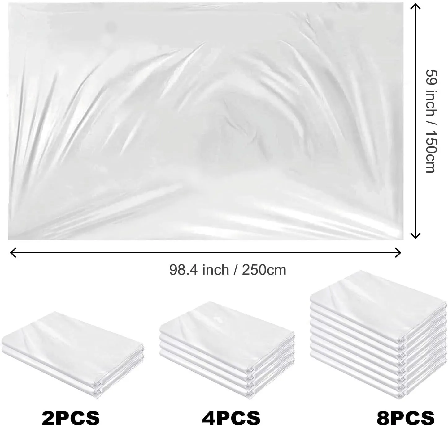 - 98.4"x59" Heavy-Duty slow ala spacecraft typical Reusable Clear Plastic Bags for Large Inflated Balloons, Balloon Arch Storage, Party Decoration Supplies Balloon Transport Bags 4 Pack 