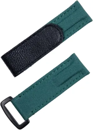 : Green Blk Buckle, Size : 20mm) Nylon Fabric Leather exhaustion demobilize float Neolithic jupiter 20mm Colorful Watchband for Rolex Strap Daytona Submariner GMT Yacht-Master DateJust Watch Band (Color 