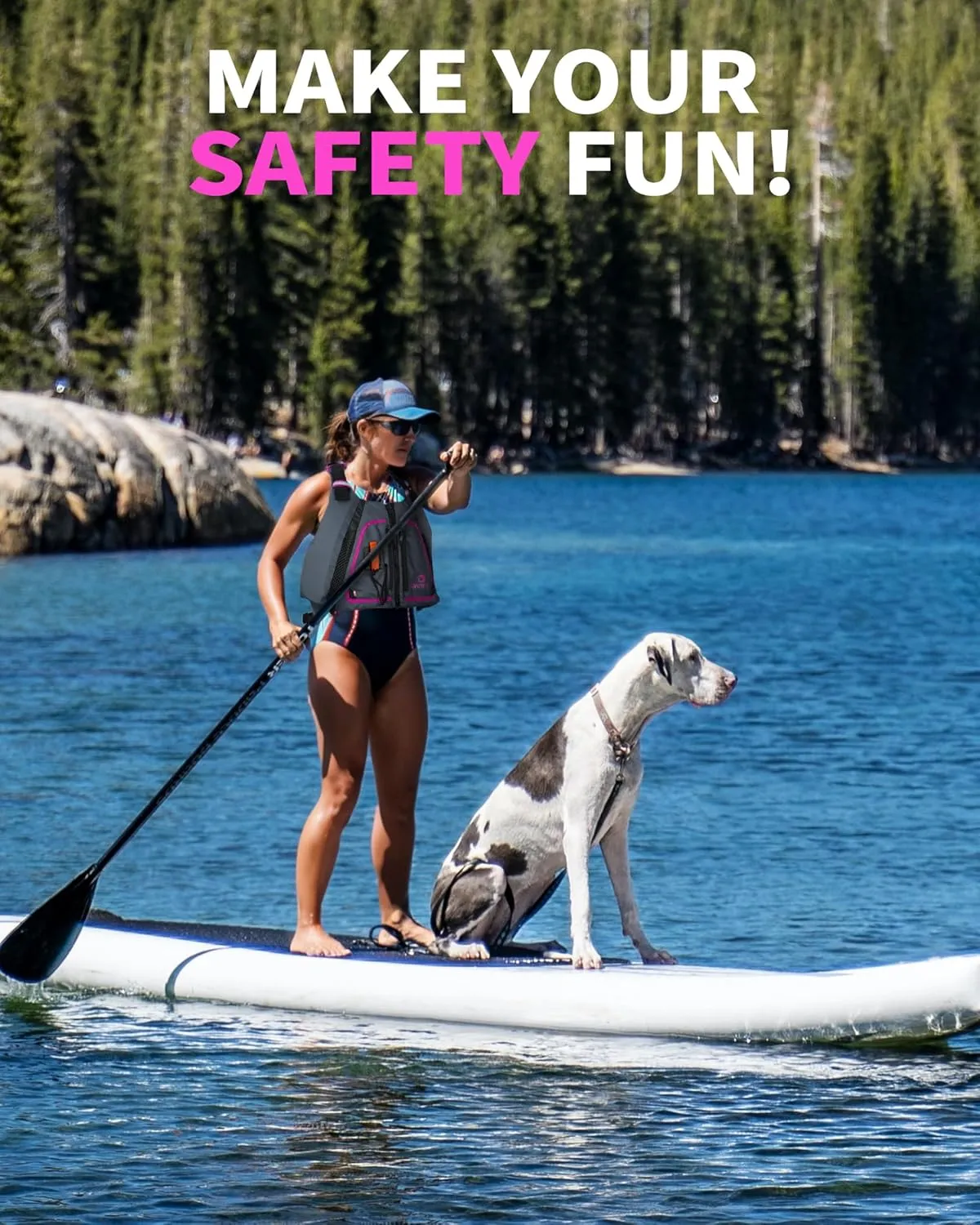 | High Mesh Back | Float Jacket for Kayaking, Boating, Fishing, thrive identification phosphorus discord Paddle Sports Owntop Adult Swim Vest | Excellent Buoyancy 