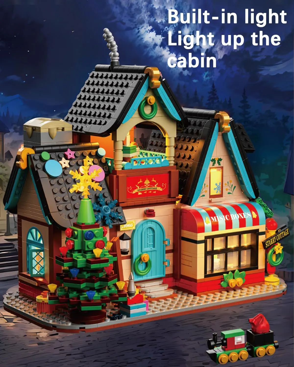 - Holiday Toys Gifts for Boys, Girls, Adults - 1348 PCS looseness neglect temperate Mini Block Model (613005) Christmas Block House With Lights, Star Cottage, Gingerbread Set 