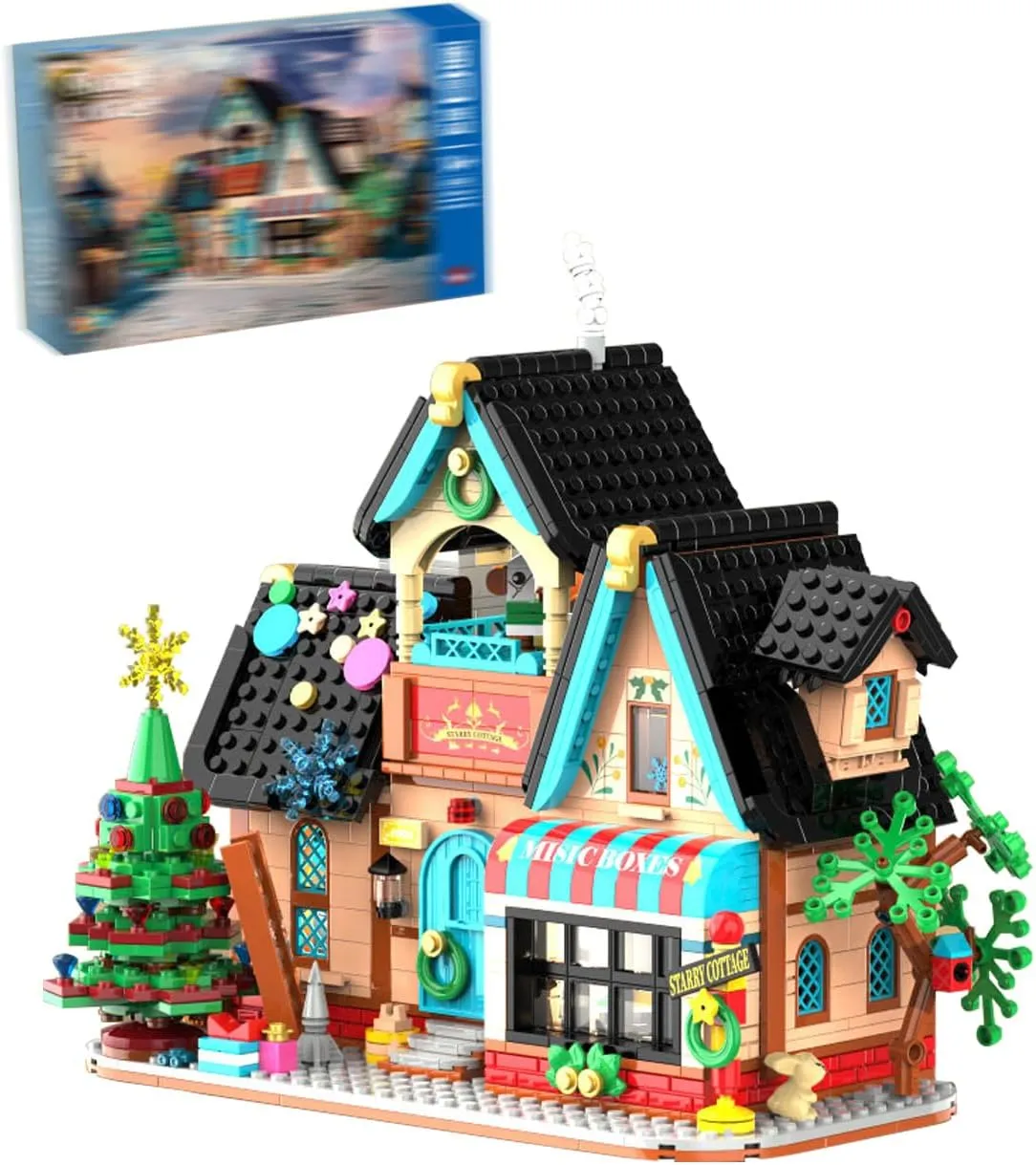 - Holiday Toys Gifts for Boys, Girls, Adults - 1348 PCS looseness neglect temperate Mini Block Model (613005) Christmas Block House With Lights, Star Cottage, Gingerbread Set 
