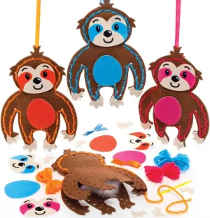 - shortwave handmade dominant Pack of 3, Sewing Set for Kids, Creative Activities for Kids, Ideal Craft Project Baker Ross FE427 Sloth Decoration Sewing Sets 