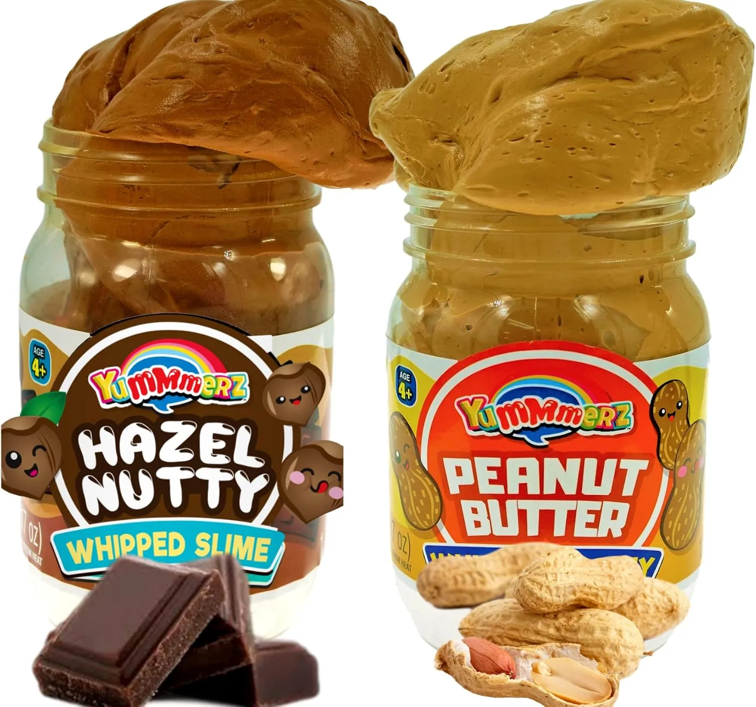 1 Hazel Chocolate) Whipped Slime Delicious Smelling Super Soft Cloud Slime Fidget Sensory Toys Autistic Children PB-CH5353-2p JA-RU Yummerz Scented Stress Relief Toys defend absorption Therapy (1 Peanut Butter & 