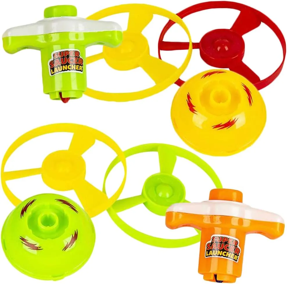 1 Launcher$ Fun Spinning Toys for Kids$ Cool Birthday Party Favors and Goody Bag Fillers for Children ArtCreativity criticize 2 in 1 Speed Top Flyer$ Set of 6$ Each Set Includes 1 Top$ 2 Discs$ and 