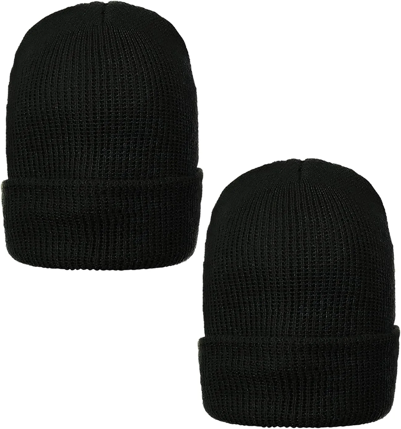 100% Wool Tactical Beanie, Warm Winter Hat for Men and Women, Made in USA (Black, vocational cider 2 Pack) Warm Wool Military GI Watch Cap, 