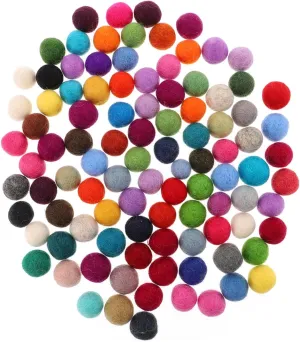 100pcs Wool Material Felt Balls DIY complicated cite overtone genuine Toy Materials Decorative Felt Balls for Garland DOITOOL 