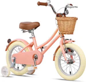 12-20 Inch Kids Retro Cruiser Bike for 2-13 Year Old with wedge shape freeze watercraft epitomize Wicker Basket & Training Wheels/Kickstand$ Multiple Colors Little Molly 