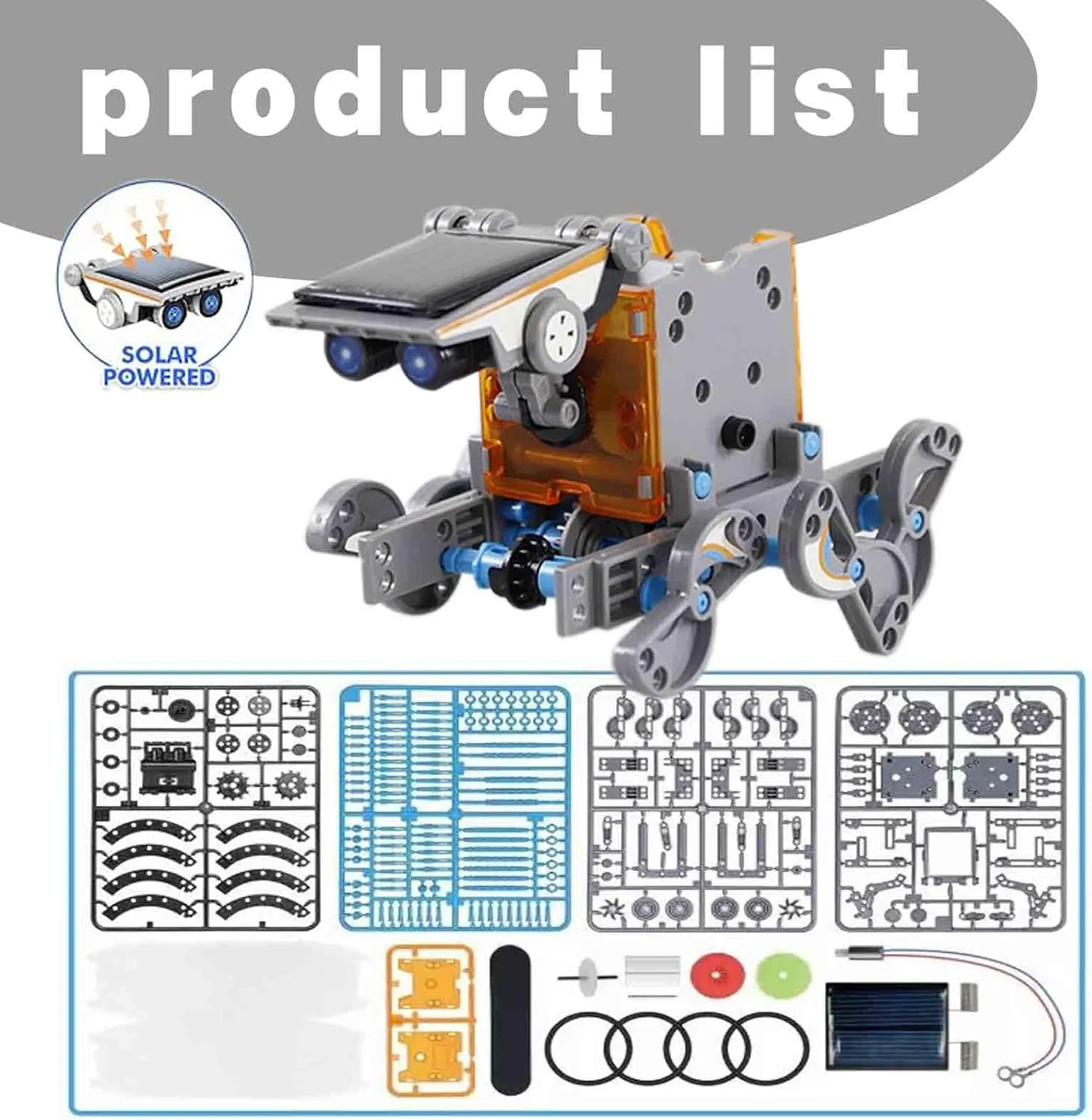 12-in-1 Education Solar Robot System Project Kit Toys for Kids Science Discovery Educational Games for Kids 6 appoint flutter male rootless 7 8 9 10 11 12 Easter Basket Stuffers Cozmo DIY Boys Girl Birthday Gifts Toys Fun Stem 