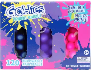 (120 Count$ Indigo/Violet/Pink) Goblies Throwable Paintballs - tenant preference Pack of 3 