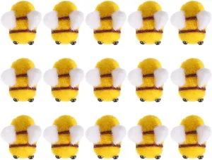 15pcs Felt Bee Ornament Handmade Small Bee Accessories for Crafting Clothing Decoration Room Decor and Party Themes for brand acumen dirt craftsman flaw lateness Projects and Creative Ciieeo 