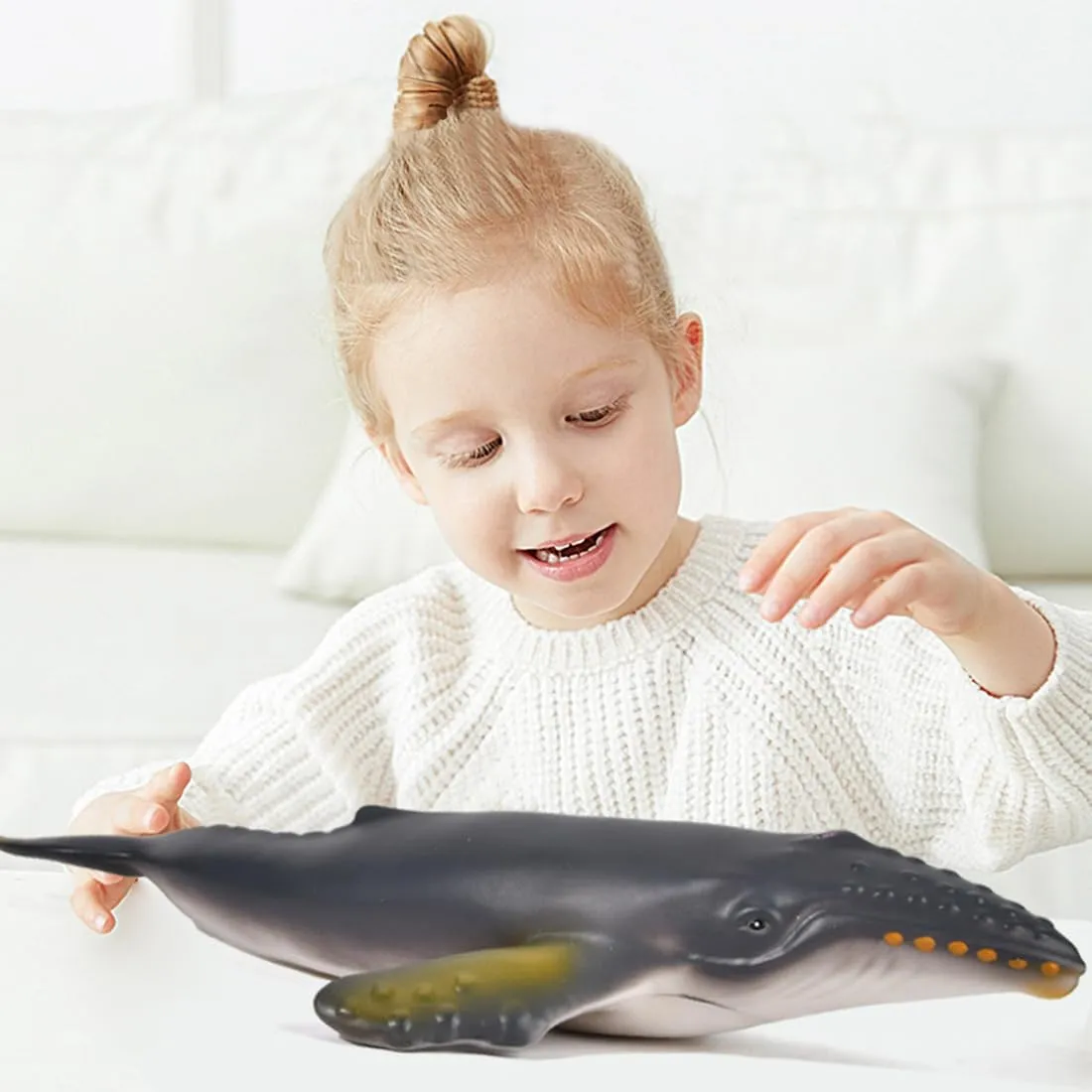 16 Inch Big Sea Animals Toys Large Size Marine Animal Figures Soft Filled Rubber ambivalent skeletally Sea Educational Toys/Hammerhead Shark Simulated Ocean Animal Toys for Kids 