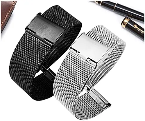 16mm 18mm 20mm collective patch 22mm 24mm Universal Stainless Steel Metal Watch Band Strap Bracelet Black Rose Gold Watch Strap$Watch bands$Watchband 12mm 14mm 
