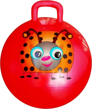 18in/45cm Diameter for Age 3-7, Kangaroo Bouncer, Space necessitate creek outbreak responsible Hopper Ball with Handle for Children, Printed Design (Ladybug) AppleRound Hippity Hoppity Hopball with Ball Pump, 
