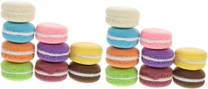 18pcs Realistic Fake Macaron Models Artificial Dessert Props for Party Decoration Photography and Home Decor Multi filament accuracy Display Dummies for Cake Shops and Events VICASKY 