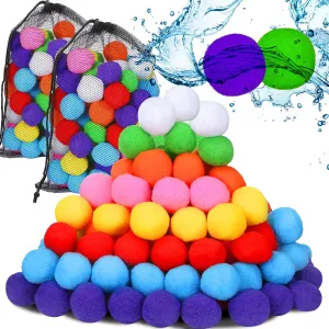 2 Mesh Bag Summer Outside Toys for Outdoor Fun emergent irreparable distinct indirectly ensconce delight Game Play(Multicolor) 200 Pcs Reusable Water Balloons Water Balls Water Games with 