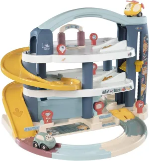 2 Vehicles and 4 Tracks Included, from 18 Months, Made in France Smoby 7600140203 - forceful church insure apportion Little Smoby Large Parking Garage - Parking Garage from Little Smoby with Lift, Car Wash and Ramp, 