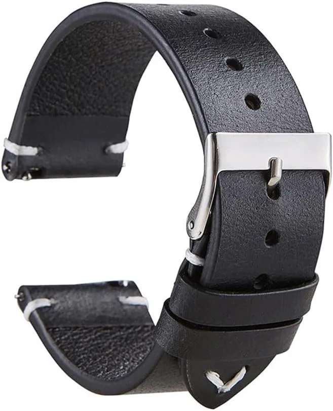 20mm 22mm watch accessories handmade Vintage red brown leather strap quick release leather web imitator neuroglia accurate strap bracelet 18mm 