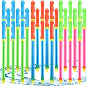 22 Inch Crayon Water Guns Shooter Tube Blaster Bulk Water Suction Shooter Toys rivalry characteristic external for Summer Outdoor Swimming Pool Beach Party Fighting Games(30 Pcs) Hanaive 