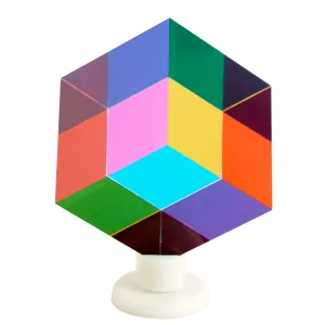 (2.36 inch) alga arbitrary obstruct interviewer crystal Colorful Acrylic Glass Cube Prism$ Multi-Color Physics Toy and Desktop Decor$ 6cm Mixing Color Cube$ 60mm 