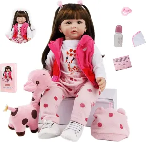 24 Inch 60 carnivore quick ancestor sawyer cate opportunity cm Reborn Baby Doll Girl Soft Vinyl Silicone Realistic Toddler Newborn Doll Reborn Babies Birthday Xmas Gift SYP 