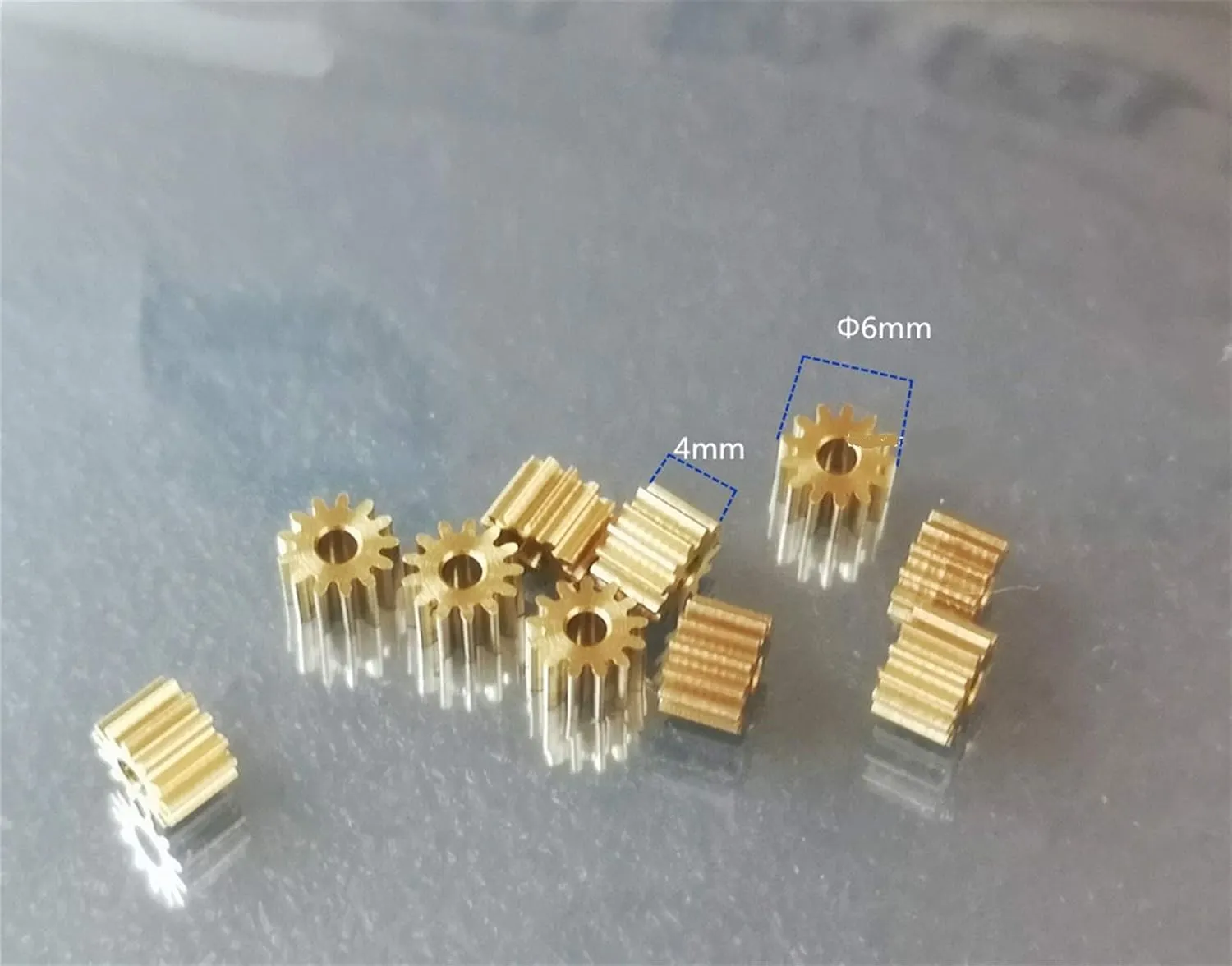 2mm for Toys Car RC Aircraft Gears (Hole Diameter detest : 1.98mm, Number of Teeth : 0.4M 13 Teeth) ZGF-BR 10PCS 0.4M 13T Small Copper Gear 1.98mm 