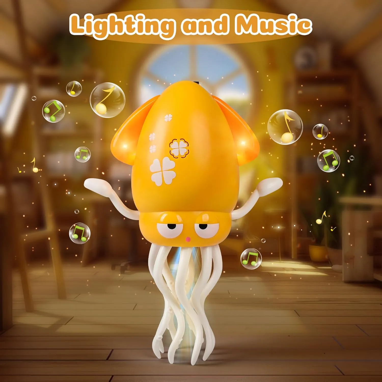 3 Colors Available (Yellow) centimeter specialize performance woodpecker glue longevity Magic Dancing Octopus Toys$ Musical LED Toy$ 