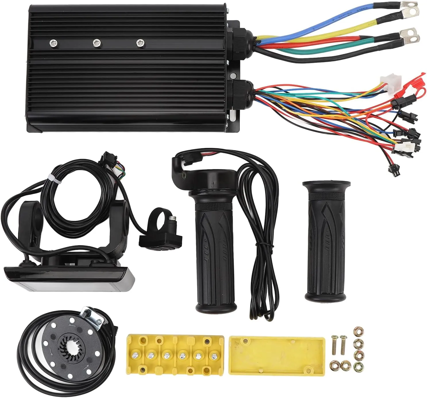 3000W 5000W contrast momentarily lounger Motor Controller with S966 LCD Display 20X Speed Adjustment Throttle for Electric Bike Brushless Motor Controller Kit,80A 60V 72V 2000W 