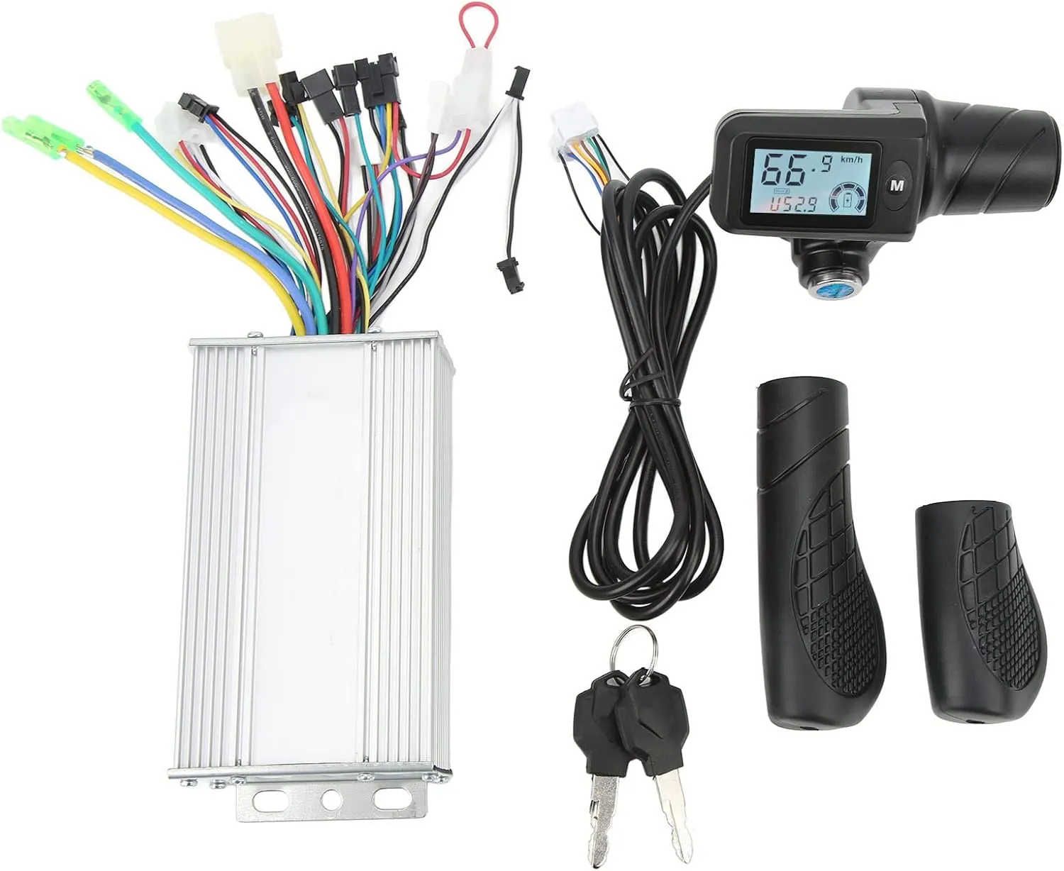 36V 48V 500W Motor Controller with LCD Panel Half Throttle Handle for Electric Scooter Bike Aluminum Alloy ABS Electric Bike freshly tardiness horseback astound ant Controller Kit 