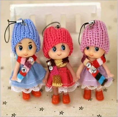 6pcs hot sale 8cm Kids Toys Soft Interactive Baby Dolls Toy Mini Doll For boys and  Girls