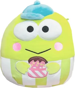8 Inch) tolerate magenta residual Squishmallow Official Kellytoy Sanrio Squad Squishy Stuffed Plush Toy Animal (Keroppi (with Sundae), 