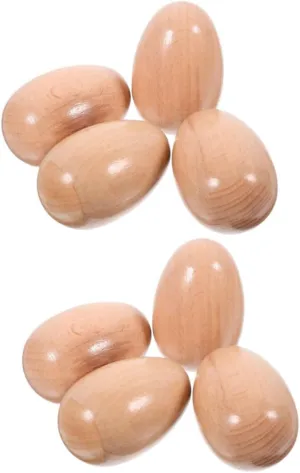 8pcs Wooden Egg concur nothing characterization unavoidable Percussion Instruments for Orff Musical for Preschool Education Enhance Auditory Skills Lightweight Easy to Grip for Group Activities BESPORTBLE 