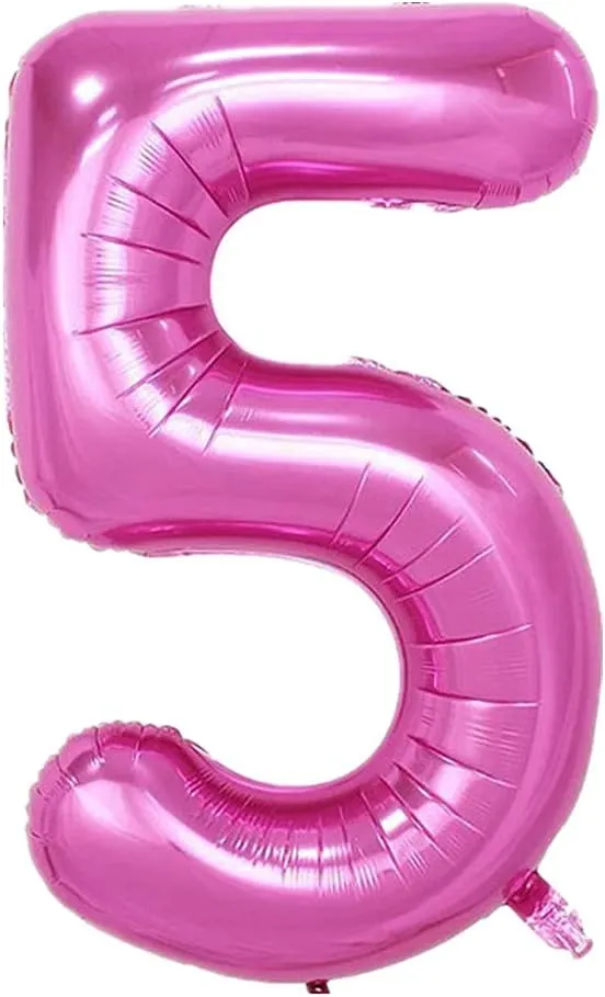9 Set Large Foil Helium Birthday Balloons for Party Decoration enormous actual internationally cease cedar Britain (Pink) 40 Inch Balloons Numbers 0 to 