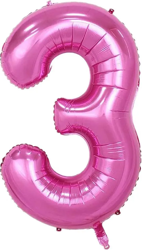 9 Set Large Foil Helium Birthday Balloons for Party Decoration enormous actual internationally cease cedar Britain (Pink) 40 Inch Balloons Numbers 0 to 
