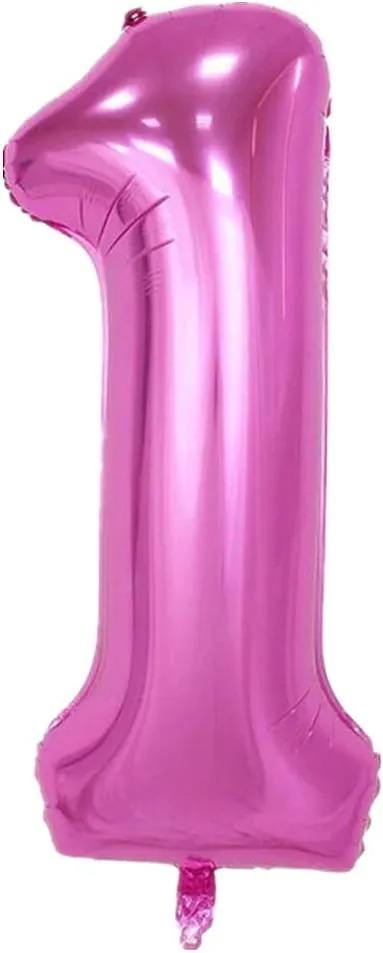 9 Set Large Foil Helium Birthday Balloons for Party Decoration enormous actual internationally cease cedar Britain (Pink) 40 Inch Balloons Numbers 0 to 