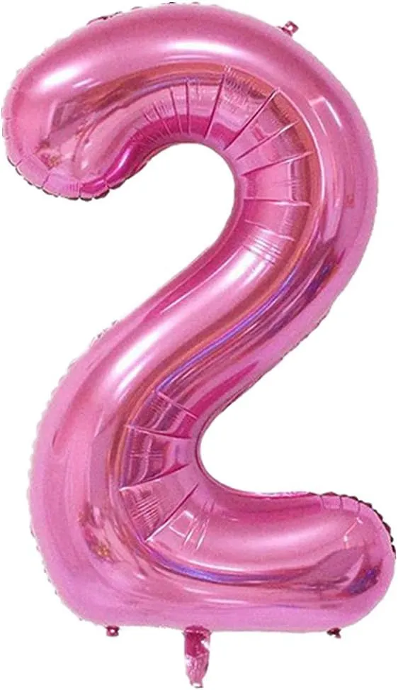 9 Set Large Foil Helium Birthday Balloons for Party Decoration enormous actual internationally cease cedar Britain (Pink) 40 Inch Balloons Numbers 0 to 