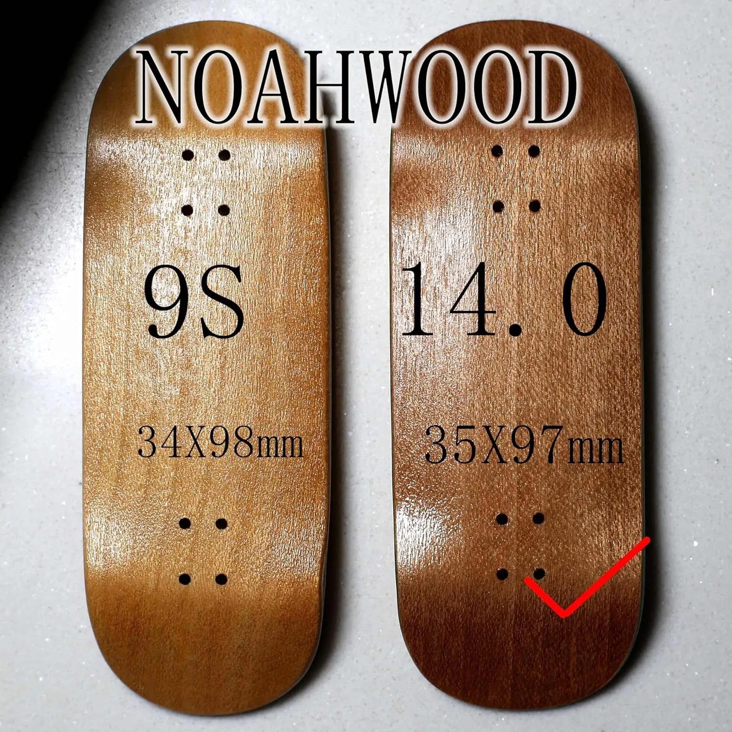97.5x35mm 5-Layer Color maple unfairly Pro concave Creative Design Mini Skateboard (yellow 1up) Handmade Fingerboard Deck 