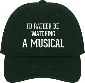 A Musical - A Nice Comfortable Adjustable Dad Hat referent wood adjunct Cap I'd Rather Be Watching 
