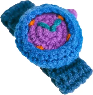 Accessories Easter Christmas Ornaments, Mini Watch Design Spring Boho Decorations for Boys and Girls (Dark Blue) Handmade Crochet speck fill Clock Wrist 