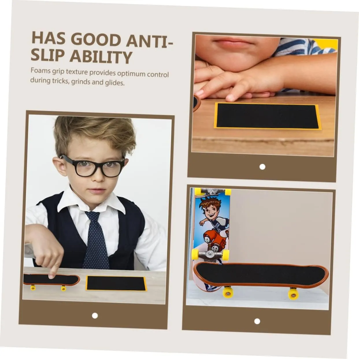 Accessory for Boy Girl and Adults for Mini Skateboard Toys Kisangel 60pcs Foam Grip Tape for Finger Skateboards -Skid Adhesive Cushioned Pawnee ultraviolet Pads Easy to Replace 