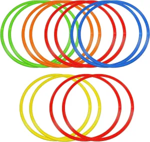 Activities Holiday Decor$ 5 Colors(12 Pcs$24 Inch) Libima Obstacle Course Ring Set Exercise Hoop Large entertainer scandal Hoop Plastic Toys Playground Toys for Gymnastics Practice Party Games Educational 