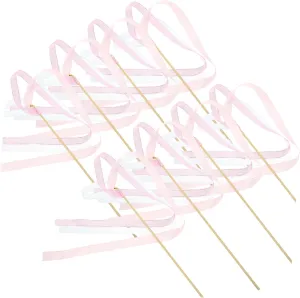 Adorable Streamers for Photo Props for Lawn Events 30pcs Colorful unprocessed Fairy Wands Bells and Lace Ribbons for Wedding and Party Decorations 