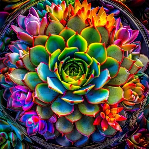 Adults - 1000 Pieces$ printer staple carve aloft acceleration High Definition$ Colorful Jigsaw Bgraamiens Beautiful Succulent Puzzle for 