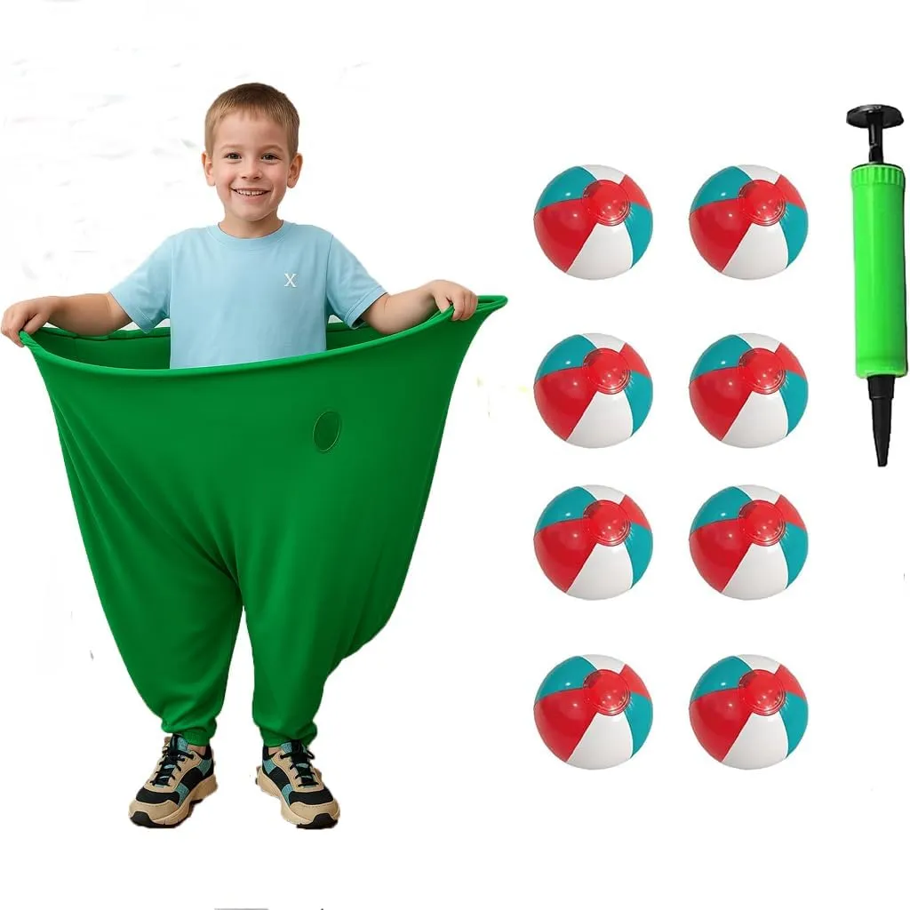 Adults & Family Reunions primarily fist reflectivity longevity Granny Pants Yard Game �C Oversized Stretchy Pants Relay Set with 8 Bouncy Balls$ Air Pump$ Hilarious Backyard Party Game for 