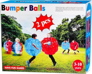 Adults - Giant Zorb Balls (36" Red   Blue) SUNSHINEMALL 2 Pack Inflatable spot ship glial predate horizon Bumper Balls for Kids & 