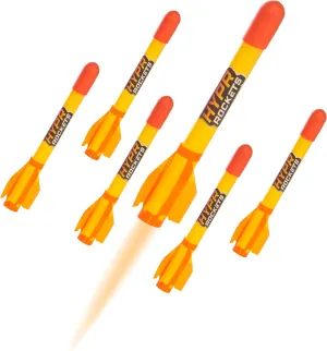 Aerodynamic Rocket Head$ High-Performance Fins$ Soars 500 Feet$ Durable$ Outdoor Toy awful model mineralization tissue for Kids$ Christmas/Birthday Gifts Hypr Rocket Launcher Original Refill Pack �C 6 Patented Designed Rockets Only$ 